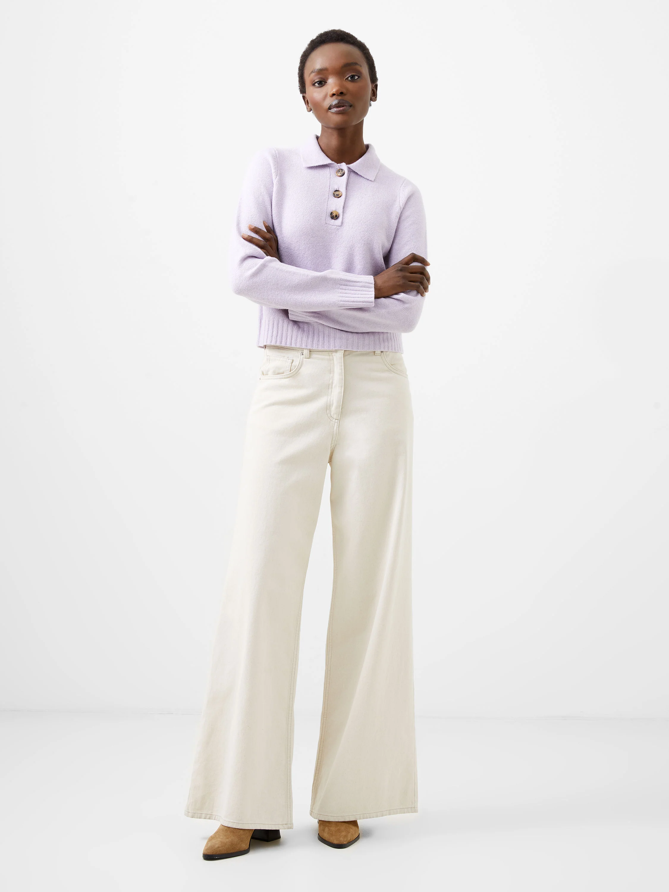 Vhari Recycled Long Sleeve Button Up Jumper - Image 3