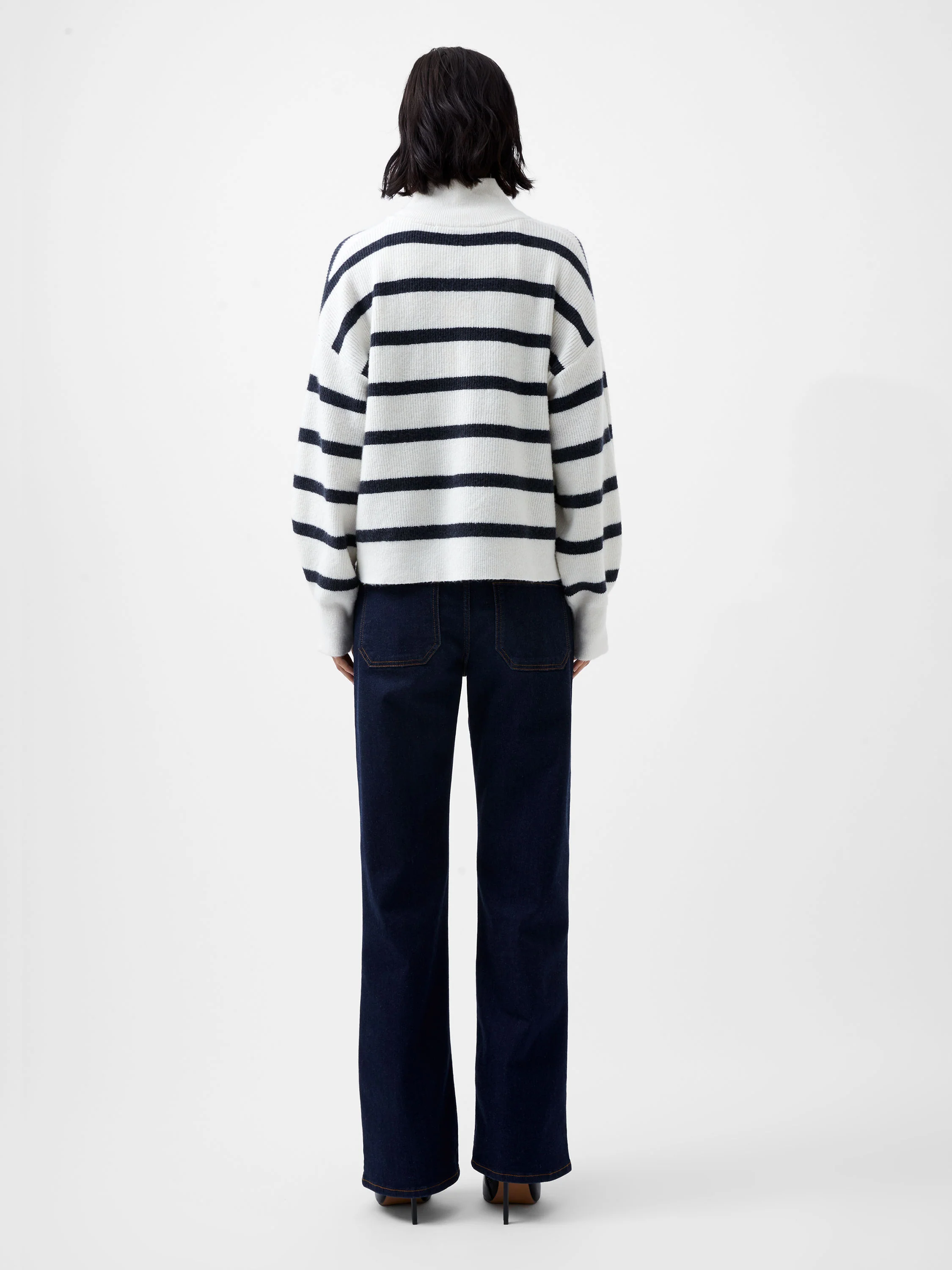 Vhari Recycled Stripe Half Zip Jumper - Image 5