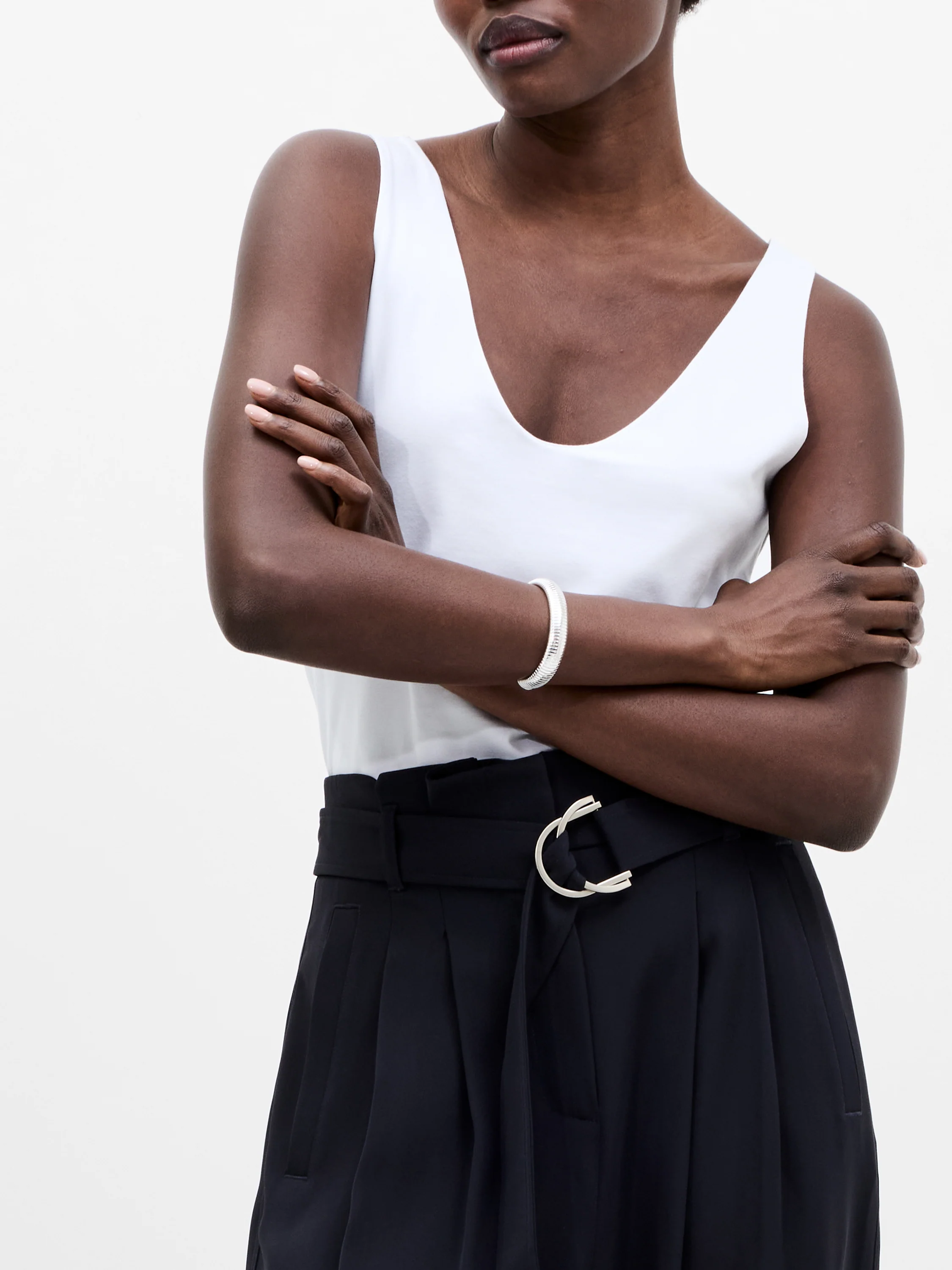 Vinnie Tailored D-Ring Belted Wide Leg Trousers - Image 4