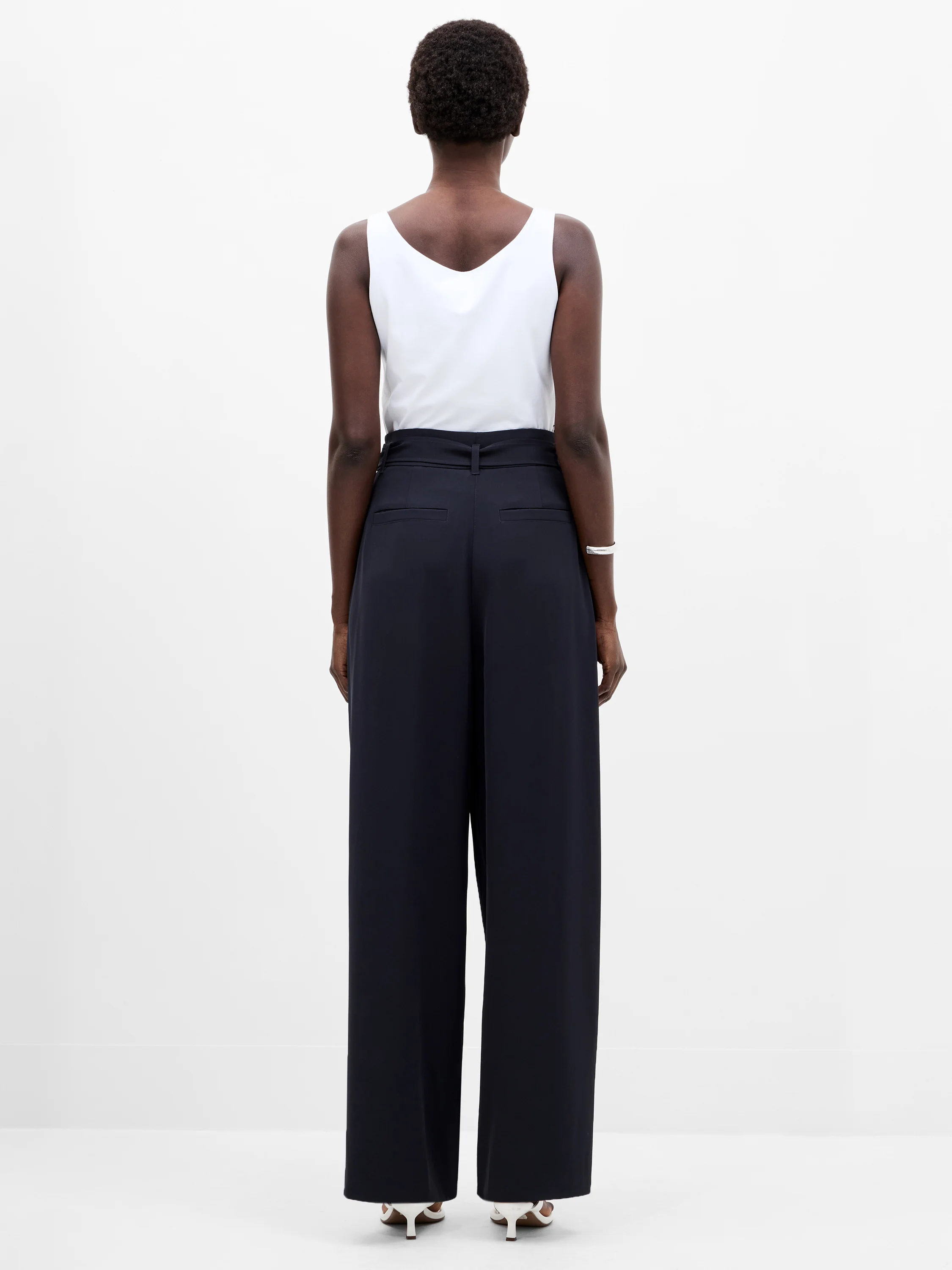 Vinnie Tailored D-Ring Belted Wide Leg Trousers - Image 6