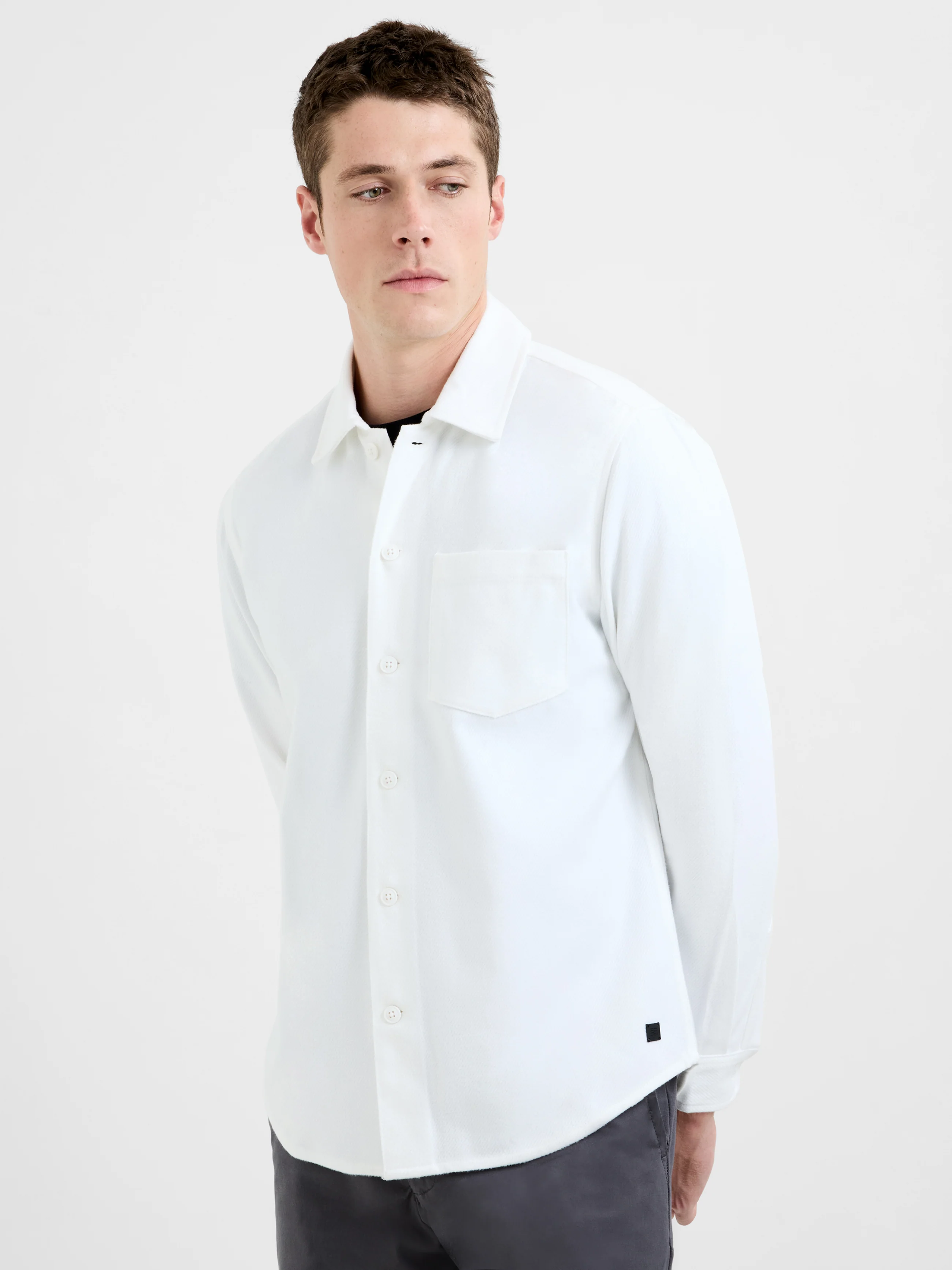 Viscose Blend Twill Long Sleeve Shirt - Image 3