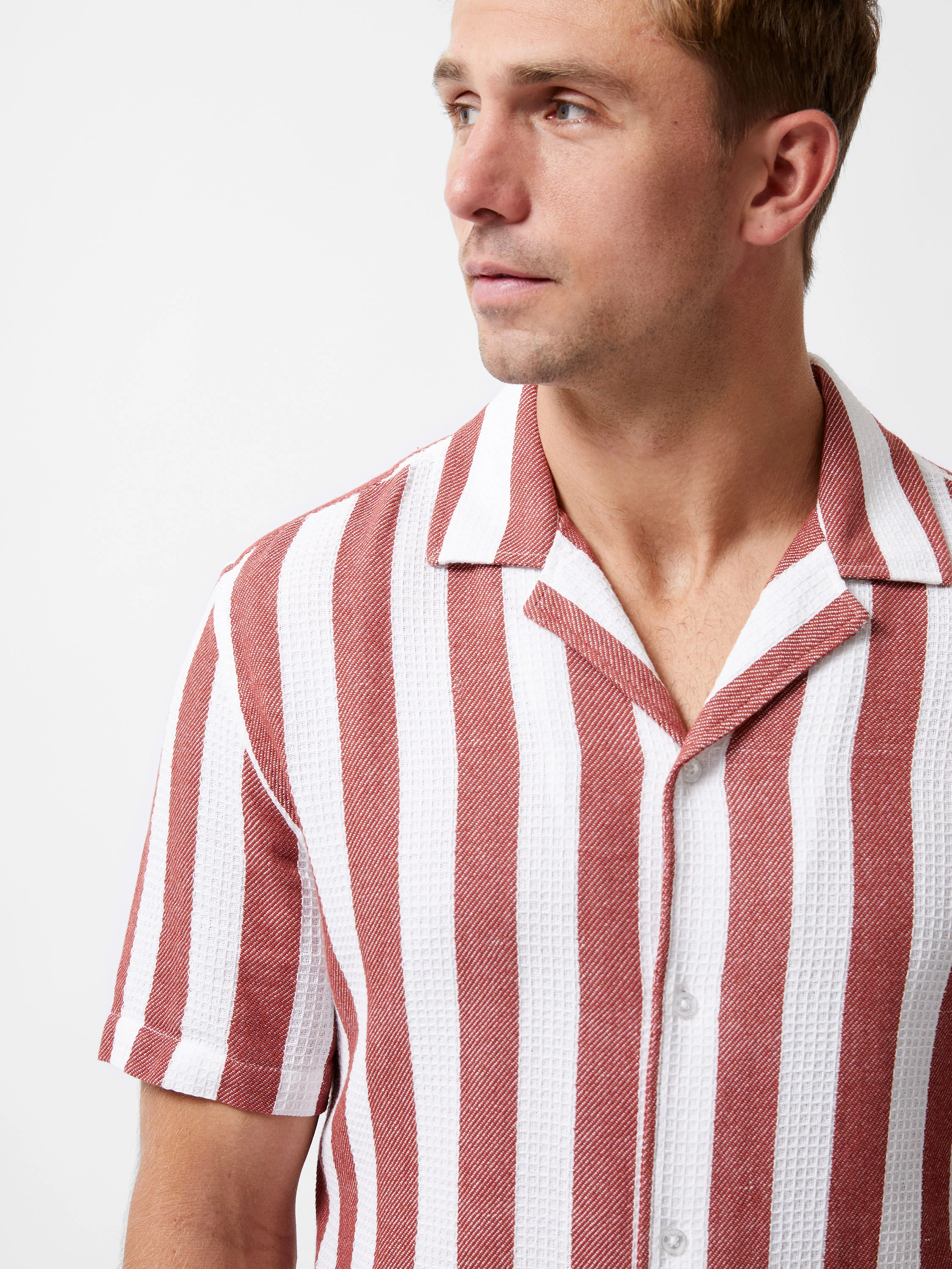 Waffle Stripe Short Sleeve Shirt - Image 4