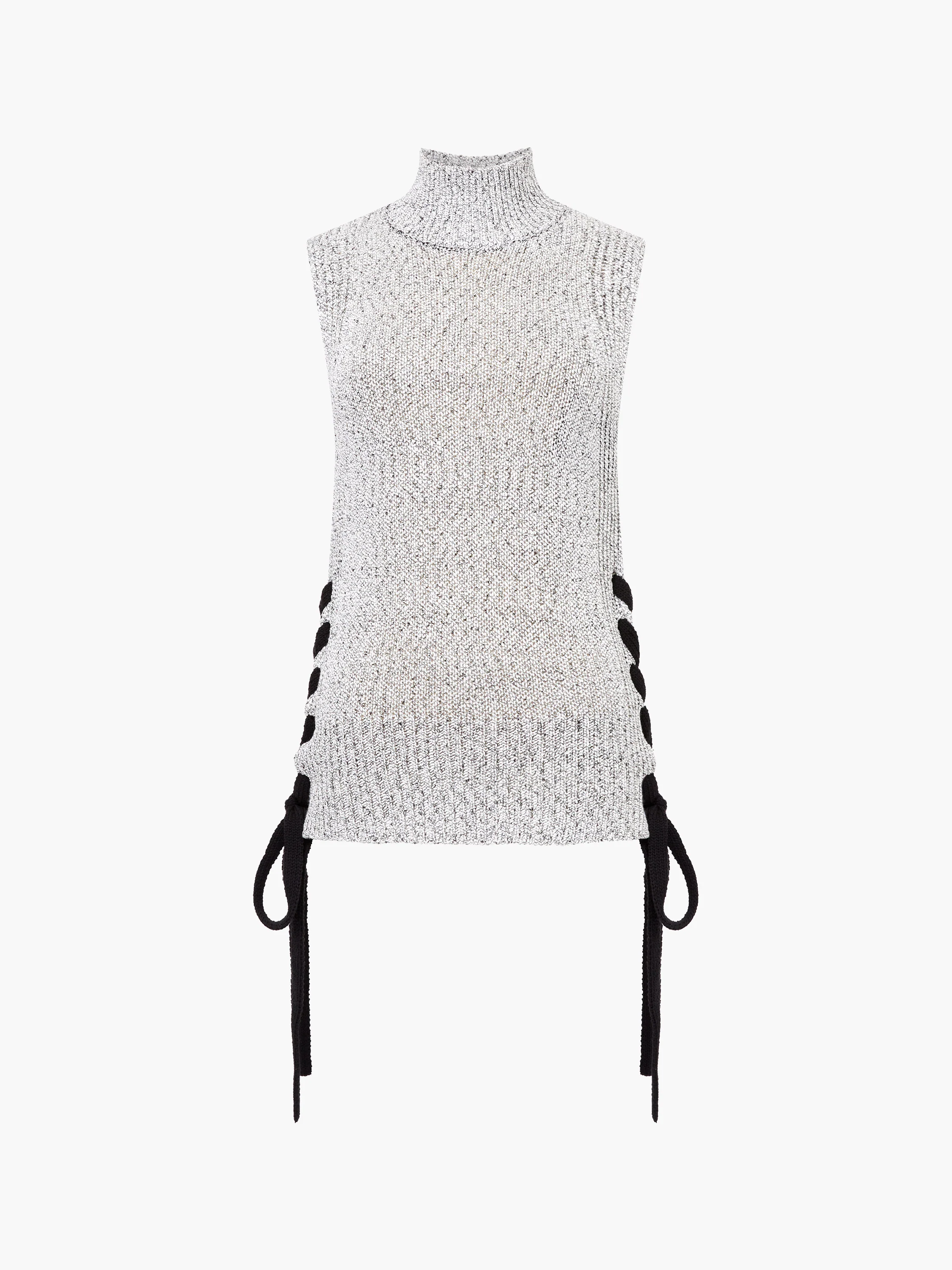 Wai Sleeveless Long Lace Up Vest - Image 6