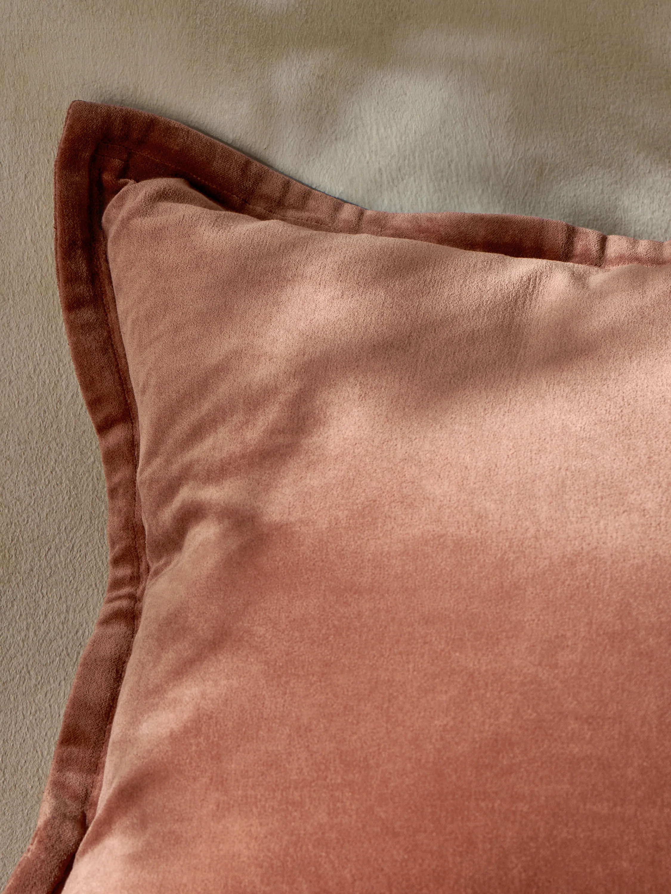 Washed Velvet Cushion Coffee - Image 3