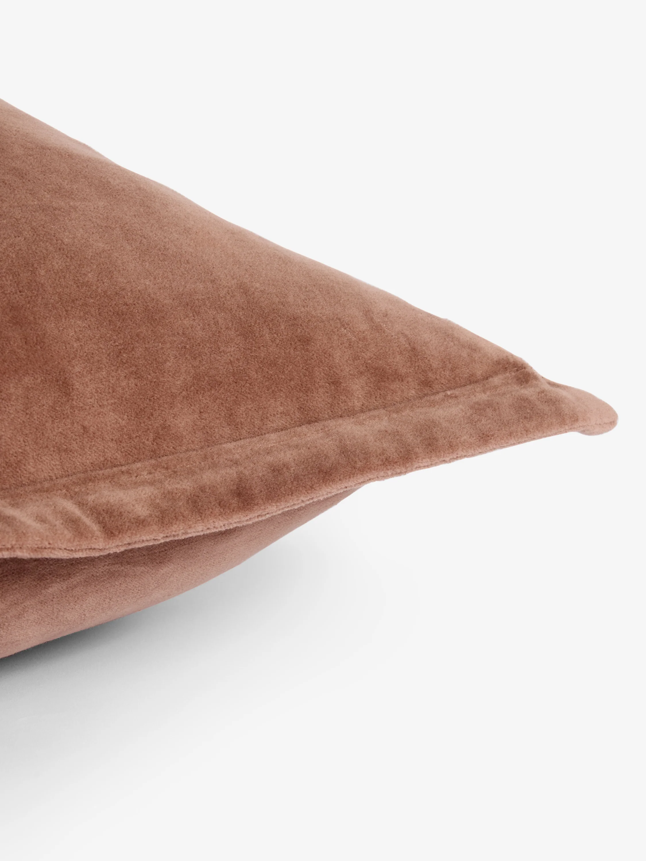 Washed Velvet Cushion Coffee - Image 4