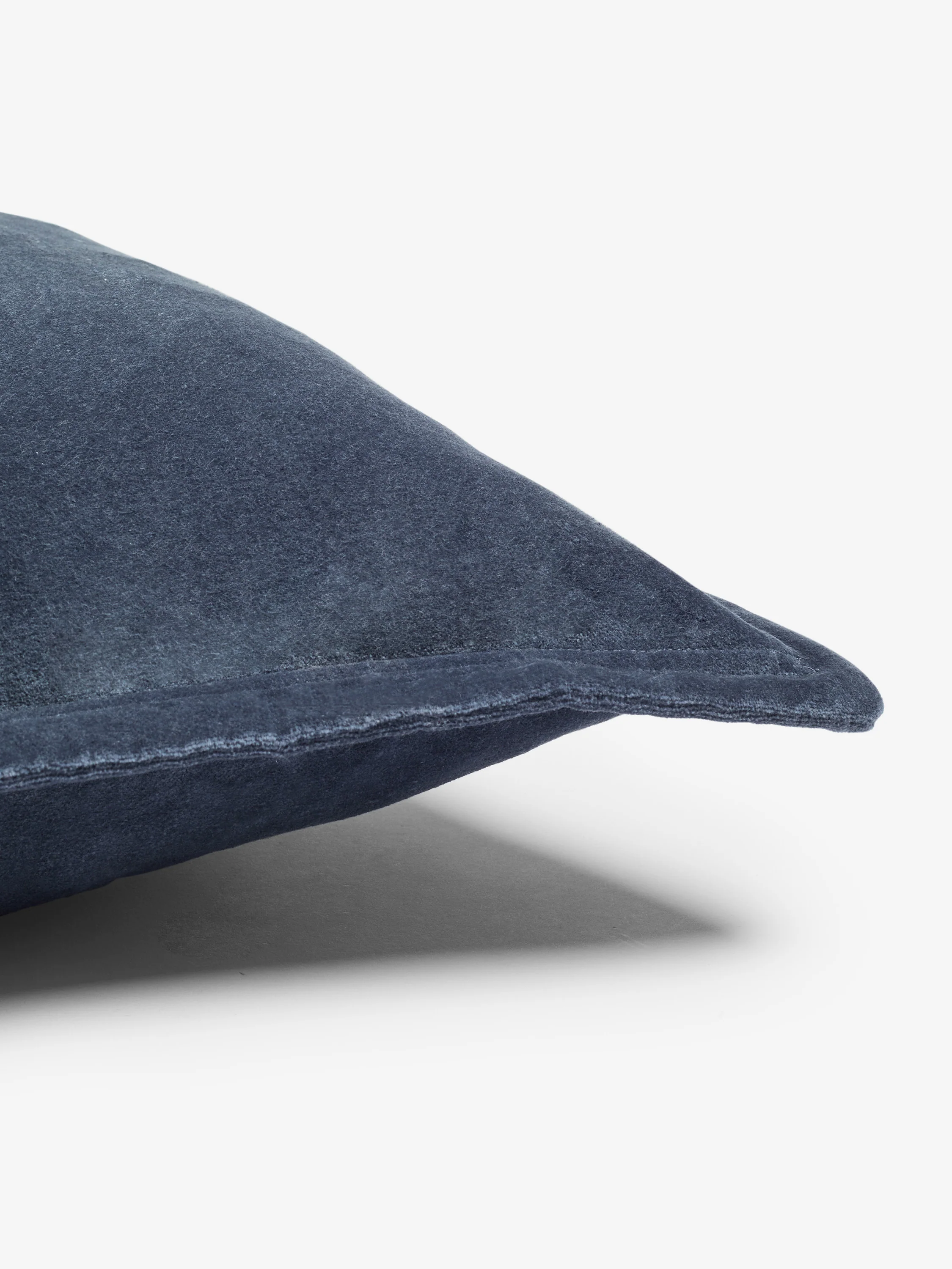 Washed Velvet Navy Cushion - Image 3