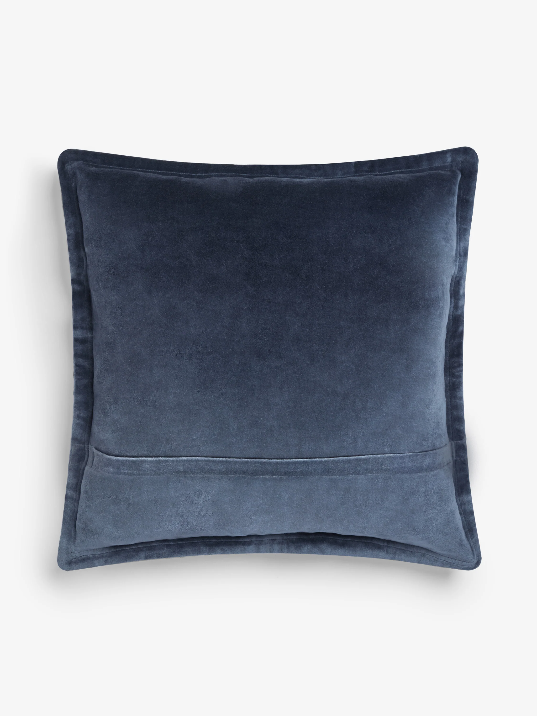 Washed Velvet Navy Cushion - Image 4