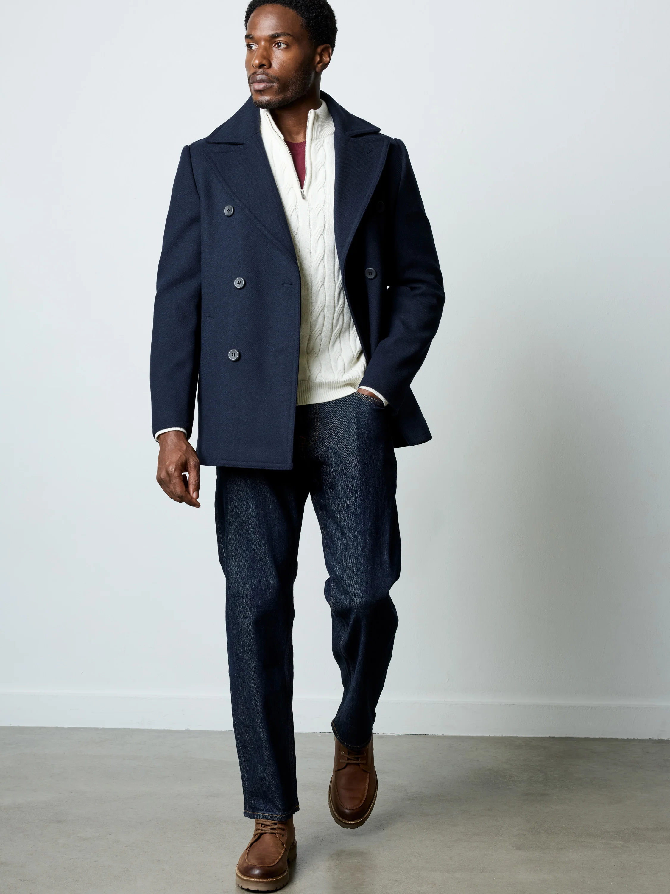 Wool Blend Peacoat - Image 3