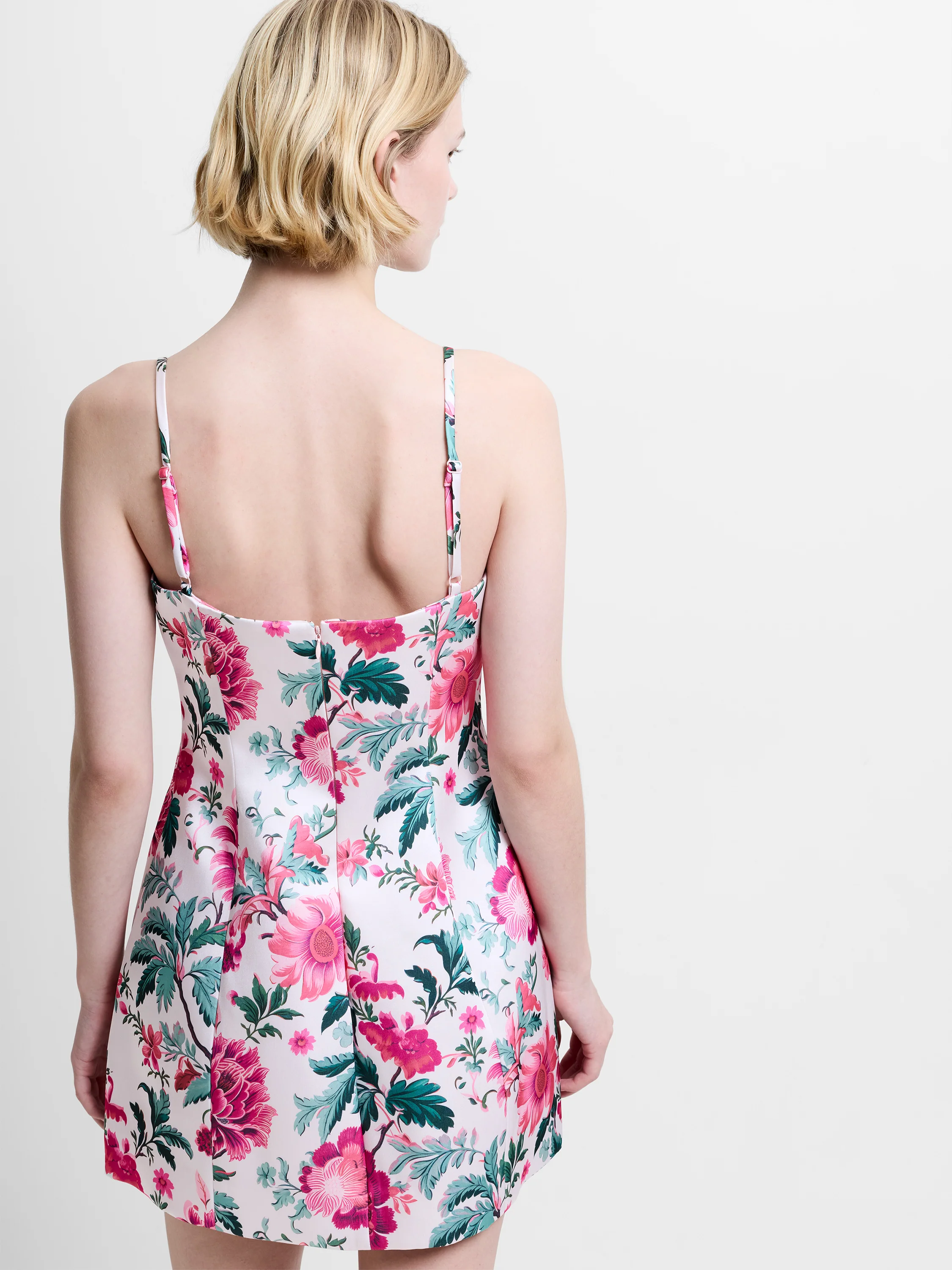 York Satin Christa Fleur Mini Dress - Image 4