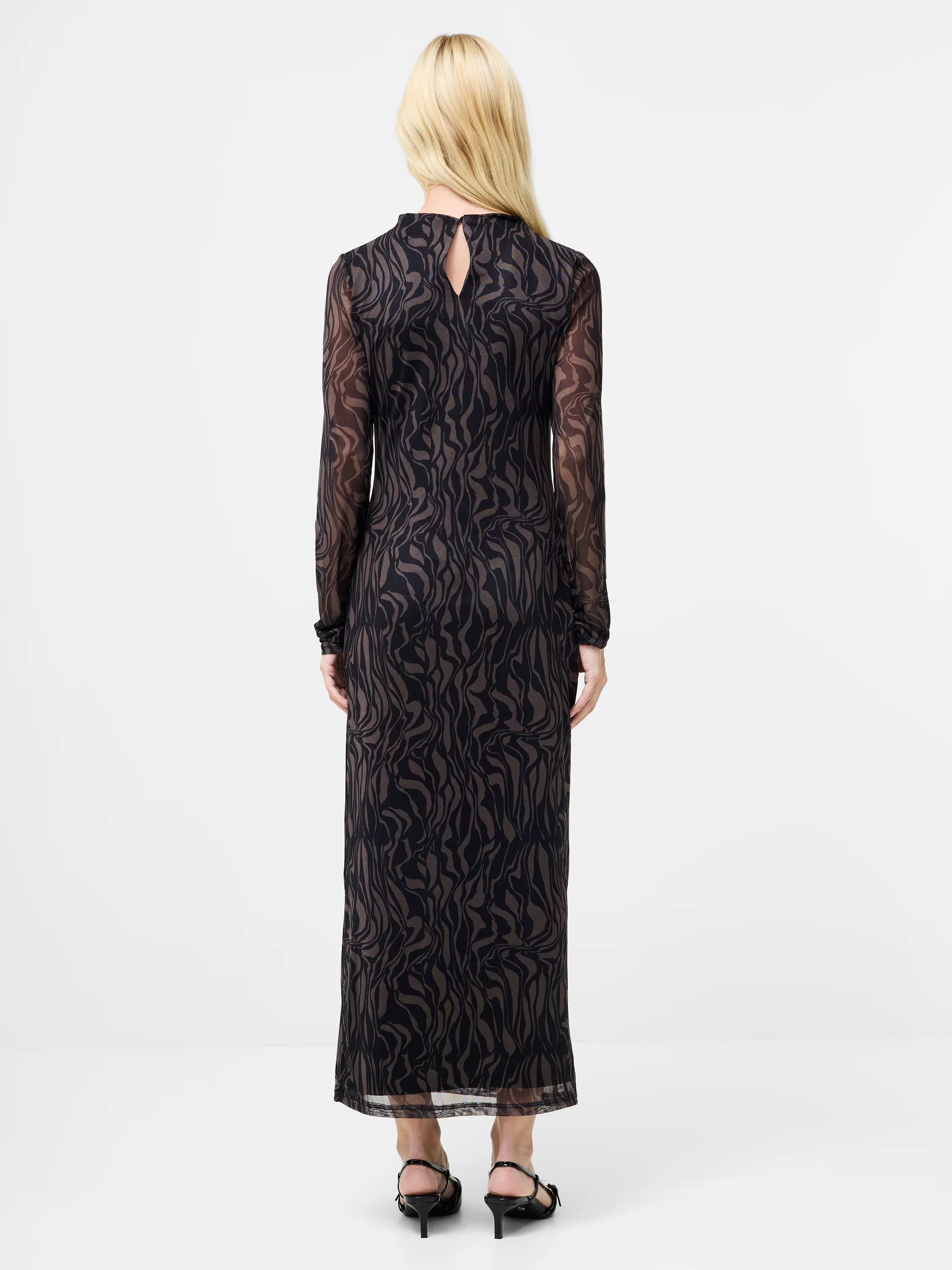Zaria Mesh Long Sleeve Maxi Dress - Image 6